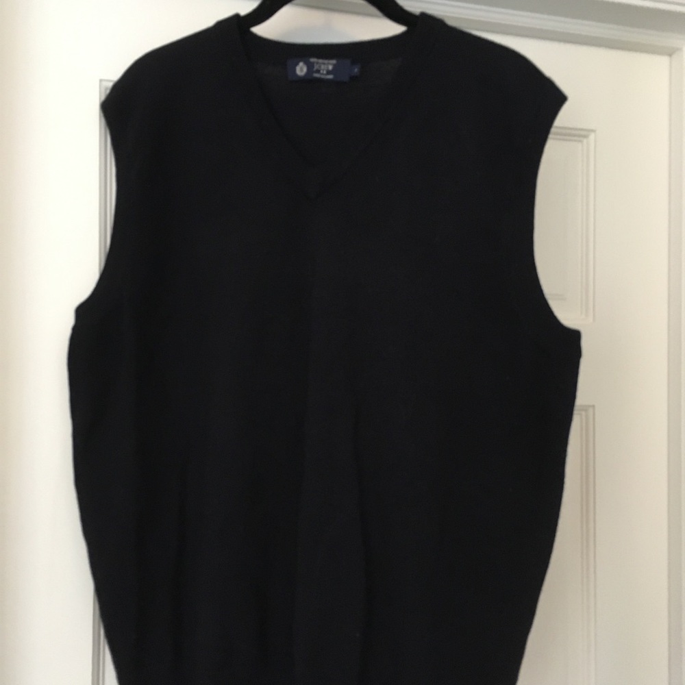 J Crew navy blue Merino Wool Sweater Vest